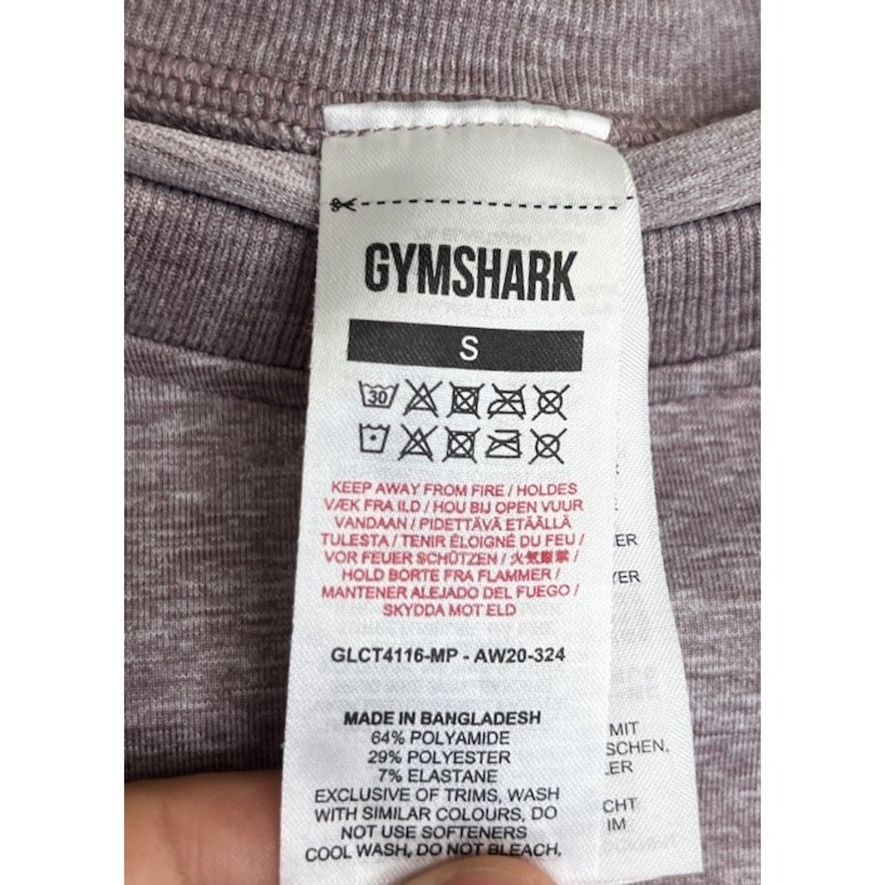 Gymshark Purple Seamless‎ Long Sleeve Crop Top S Workout Gym Athletic Running - Picture 2 of 6